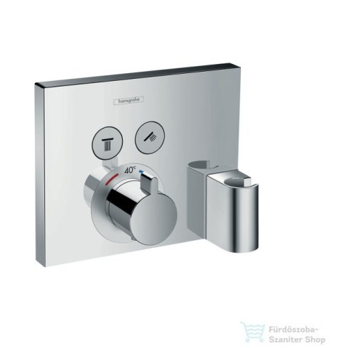 Hansgrohe ShowerSelect termosztát 2 fogyasztóhoz falsík alatti szereléshez, beépített Fixfittel és Porter szettel 15765000