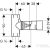 Hansgrohe elzárószelep alaptest gumibetéttel 130 liter/perc, falsík alatti szereléshez 15970180