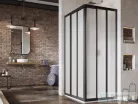 Ravak SUPERNOVA ASRV3+ASRV3 75x75 cm-es tolóajtós,sarokbelépős zuhanykabin,fekete/pearl 15V303R211SET7575