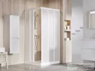 Ravak SUPERNOVA ASRV3+ASRV3 80x80 cm-es tolóajtós,sarokbelépős zuhanykabin,fehér/pearl 15V401R211SET8080