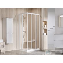   Ravak SUPERNOVA ASRV3+ASRV3 80x80 cm-es tolóajtós,sarokbelépős zuhanykabin,fehér/grape 15V401R2ZGSET8080