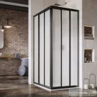 Ravak SUPERNOVA ASRV3-90 90 cm-es zuhanyajtó (csak az egyik oldal),fekete+pearl 15V703R211