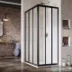 Ravak SUPERNOVA ASRV3-90 90 cm-es zuhanyajtó (csak az egyik oldal),fekete+transparent 15V703R2Z1