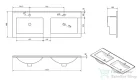 Sapho SLIM dupla mosdó 120x1,6x46 cm 1601-120