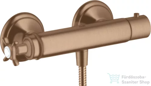 Hansgrohe Axor Montreux termosztátos zuhany csaptelep zuhanyszett nélkül,szálcsiszolt vörös arany hatású 16261310