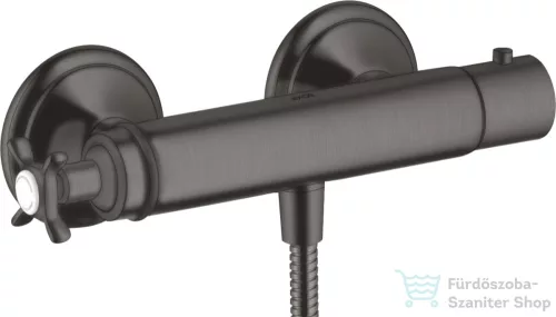 Hansgrohe Axor Montreux termosztátos zuhany csaptelep zuhanyszett nélkül,szálcsiszolt fekete króm 16261340