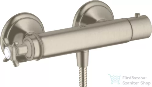 Hansgrohe Axor Montreux Termosztátos zuhanycsaptelep falsíkon kívüli szereléshez DN15, szálcsiszolt nikkel 16261820