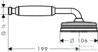 Hansgrohe Axor Montreux 100 1 funkciós kézi zuhany,szálcsiszolt arany hatású 16320250