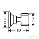 Hansgrohe Axor Montreux zuhanytartó,polírozott fekete króm 16325330