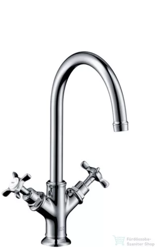 Hansgrohe AXOR MONTREUX kétkaros mosdó csaptelep DN15, automata leeresztővel, króm 16502000