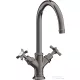 Hansgrohe AXOR MONTREUX kétkaros mosdó csaptelep DN15, automata leeresztővel,polírozott fekete króm 16502330