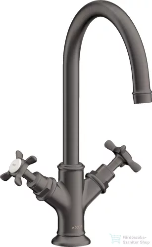 Hansgrohe AXOR MONTREUX kétkaros mosdó csaptelep DN15, automata leeresztővel,szálcsiszolt fekete króm 16502340