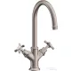 Hansgrohe AXOR MONTREUX kétkaros mosdó csaptelep DN15, automata leeresztővel,rozsdamentes acél hatású 16502800