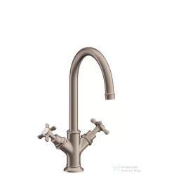   Hansgrohe AXOR MONTREUX kétkaros mosdó csaptelep DN15, automata leeresztővel, szálcsiszolt nikkel 16502820