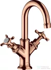 Hansgrohe AXOR MONTREUX kétkaros mosdó csaptelep automata leeresztővel,polírozott vörös arany hatású 16505300