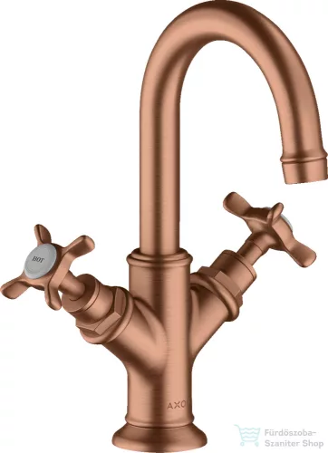 Hansgrohe AXOR MONTREUX kétkaros mosdó csaptelep automata leeresztővel,szálcsiszolt vörös arany hatású 16505310