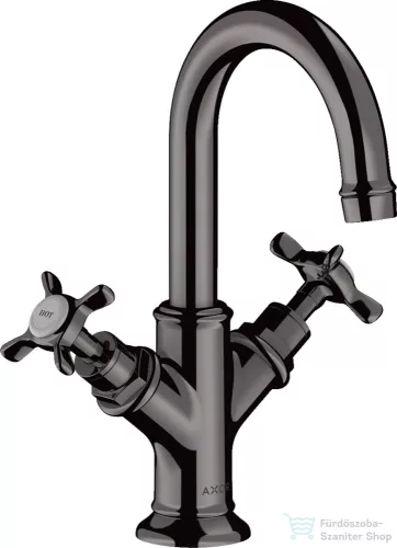Hansgrohe AXOR MONTREUX kétkaros mosdó csaptelep automata leeresztővel,polírozott fekete króm 16505330