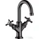 Hansgrohe AXOR MONTREUX kétkaros mosdó csaptelep automata leeresztővel,polírozott fekete króm 16505330