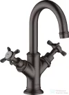 Hansgrohe AXOR MONTREUX kétkaros mosdó csaptelep automata leeresztővel,szálcsiszolt fekete króm 16505340