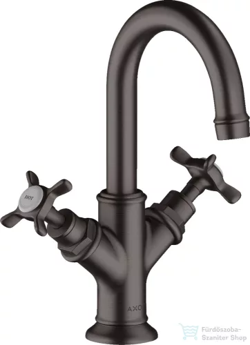Hansgrohe AXOR MONTREUX kétkaros mosdó csaptelep automata leeresztővel,szálcsiszolt fekete króm 16505340