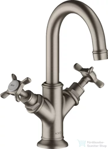 Hansgrohe AXOR MONTREUX kétkaros mosdó csaptelep automata leeresztővel,rozsdamentes acél hatású 16505800