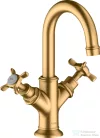 Hansgrohe AXOR MONTREUX kétkaros mosdó csaptelep automata leeresztővel,szálcsiszolt sárgaréz hatású 16505950