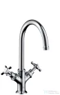 Hansgrohe AXOR MONTREUX kétkaros mosdó csaptelep DN15, nem zárható leeresztővel, króm 16506000
