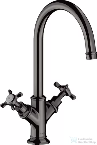 Hansgrohe AXOR MONTREUX kétkaros mosdó csaptelep nem zárható leeresztővel,polírozott fekete króm 16506330