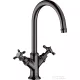 Hansgrohe AXOR MONTREUX kétkaros mosdó csaptelep nem zárható leeresztővel,polírozott fekete króm 16506330