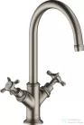 Hansgrohe AXOR MONTREUX kétkaros mosdó csaptelep nem zárható leeresztővel,rozsdamentes acél hatású 16506800