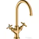 Hansgrohe AXOR MONTREUX kétkaros mosdó csaptelep nem zárható leeresztővel,szálcsiszolt sárgaréz hatású 16506950