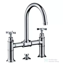   Hansgrohe AXOR MONTREUX kétkaros, felsőhidas mosdó csaptelep DN15, automata leeresztővel, króm 16510000