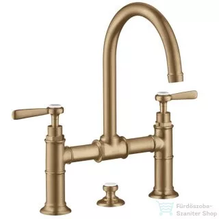 Hansgrohe AXOR MONTREUX felsőhidas mosdó csaptelep automata leeresztővel,szálcsiszolt bronz 16510140