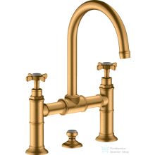   Hansgrohe AXOR MONTREUX felsőhidas mosdó csaptelep automata leeresztővel,szálcsiszolt arany hatású 16510250