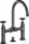 Hansgrohe AXOR MONTREUX felsőhidas mosdó csaptelep automata leeresztővel,polírozott fekete króm 16510330