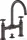 Hansgrohe AXOR MONTREUX felsőhidas mosdó csaptelep automata leeresztővel,szálcsiszolt fekete króm 16510340