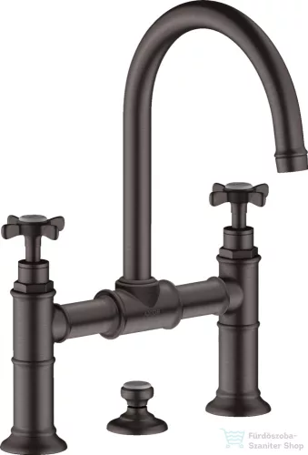 Hansgrohe AXOR MONTREUX felsőhidas mosdó csaptelep automata leeresztővel,szálcsiszolt fekete króm 16510340