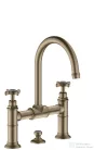 Hansgrohe AXOR MONTREUX kétkaros, felsőhidas mosdó csaptelep DN15, automata leeresztővel, szálcsiszolt nikkel 16510820