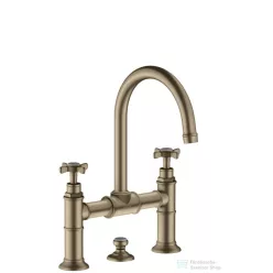   Hansgrohe AXOR MONTREUX kétkaros, felsőhidas mosdó csaptelep DN15, automata leeresztővel, szálcsiszolt nikkel 16510820