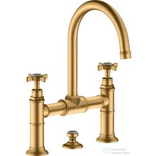   Hansgrohe AXOR MONTREUX felsőhidas mosdó csaptelep automata leeresztővel,szálcsiszolt sárgaréz hatású 16510950