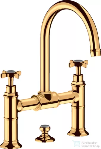 Hansgrohe AXOR MONTREUX felsőhidas mosdó csaptelep automata leeresztővel,polírozott arany hatású 16510990