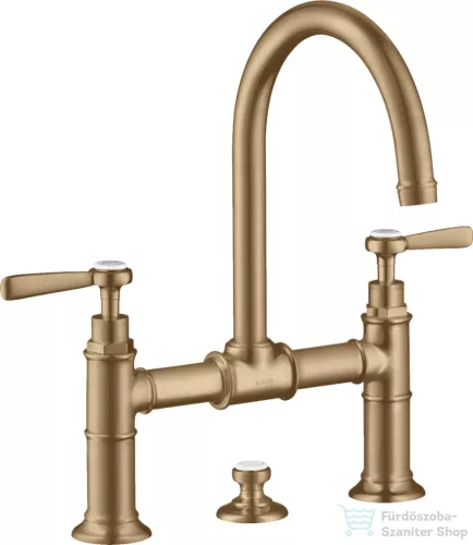 Hansgrohe AXOR MONTREUX 220 kétkaros mosdó csaptelep automata leeresztővel,szálcsiszolt bronz 16511140