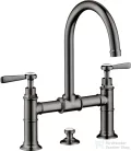 Hansgrohe AXOR MONTREUX 220 kétkaros mosdó csaptelep automata leeresztővel,polírozott fekete króm 16511330