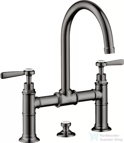 Hansgrohe AXOR MONTREUX 220 kétkaros mosdó csaptelep automata leeresztővel,polírozott fekete króm 16511330