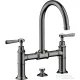 Hansgrohe AXOR MONTREUX 220 kétkaros mosdó csaptelep automata leeresztővel,polírozott fekete króm 16511330