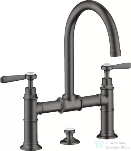 Hansgrohe AXOR MONTREUX 220 kétkaros mosdó csaptelep automata leeresztővel,szálcsiszolt fekete króm 16511340