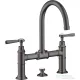 Hansgrohe AXOR MONTREUX 220 kétkaros mosdó csaptelep automata leeresztővel,szálcsiszolt fekete króm 16511340