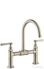 Hansgrohe AXOR MONTREUX kétkaros mosdó csaptelep 220, automata leeresztővel, szálcsiszolt nikkel 16511820