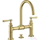 Hansgrohe AXOR MONTREUX 220 kétkaros mosdó csaptelep automata leeresztővel,szálcsiszolt sárgaréz hatású 16511950