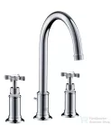 Hansgrohe AXOR MONTREUX 3-lyukú mosdó csaptelep DN15, automata leeresztővel, króm 16513000